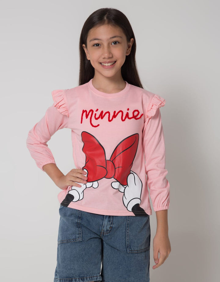 Disney Ruffle Minnie Girls T-Shirt