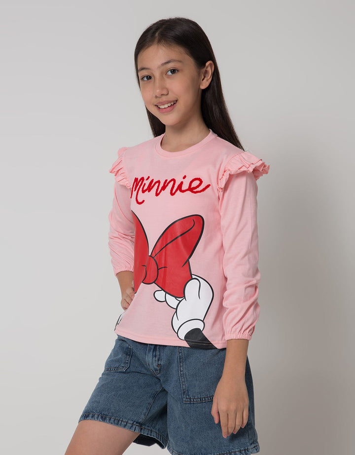 Disney Ruffle Minnie Girls T-Shirt