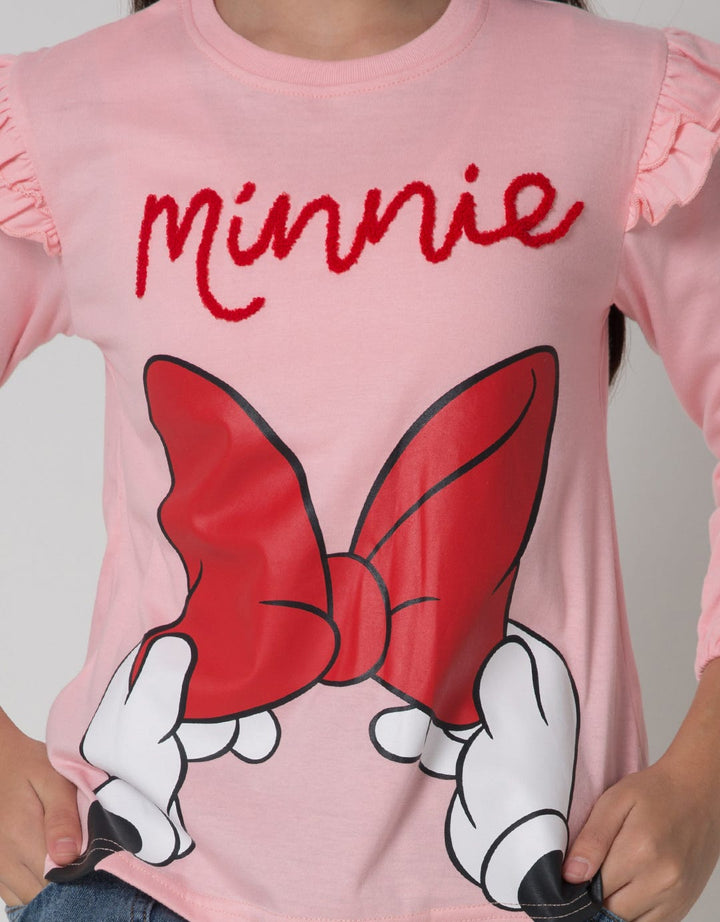 Disney Ruffle Minnie Girls T-Shirt