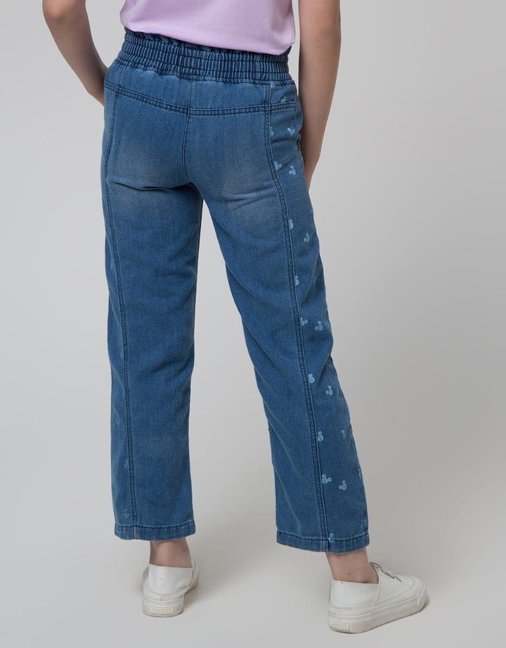 Disney Denim Long Pants Full Print Minnie