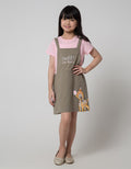 Disney Short Sleeve Midi Dress Overall Bambi Dovarbam