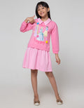 Disney Long Sleeve Midi Dress Princess Collar