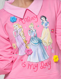 Disney Long Sleeve Midi Dress Princess Collar