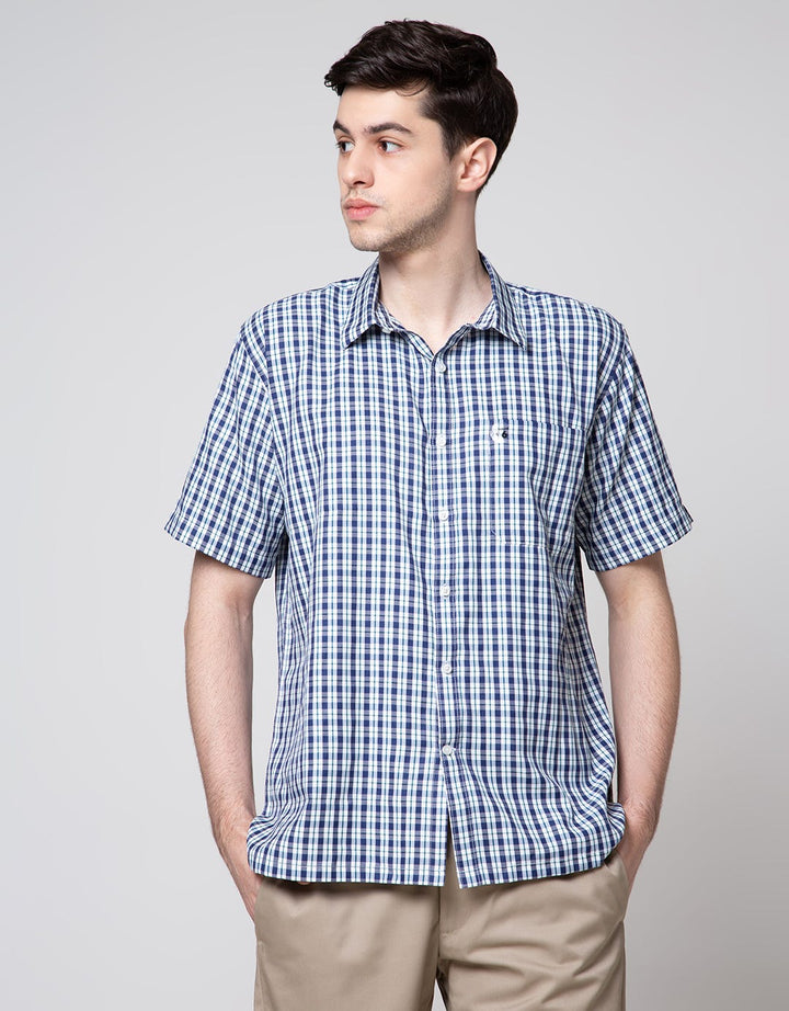 Stanley Adams Short Sleeve Shirt Regular Medium Check