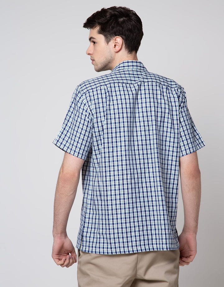 Stanley Adams Short Sleeve Shirt Regular Medium Check