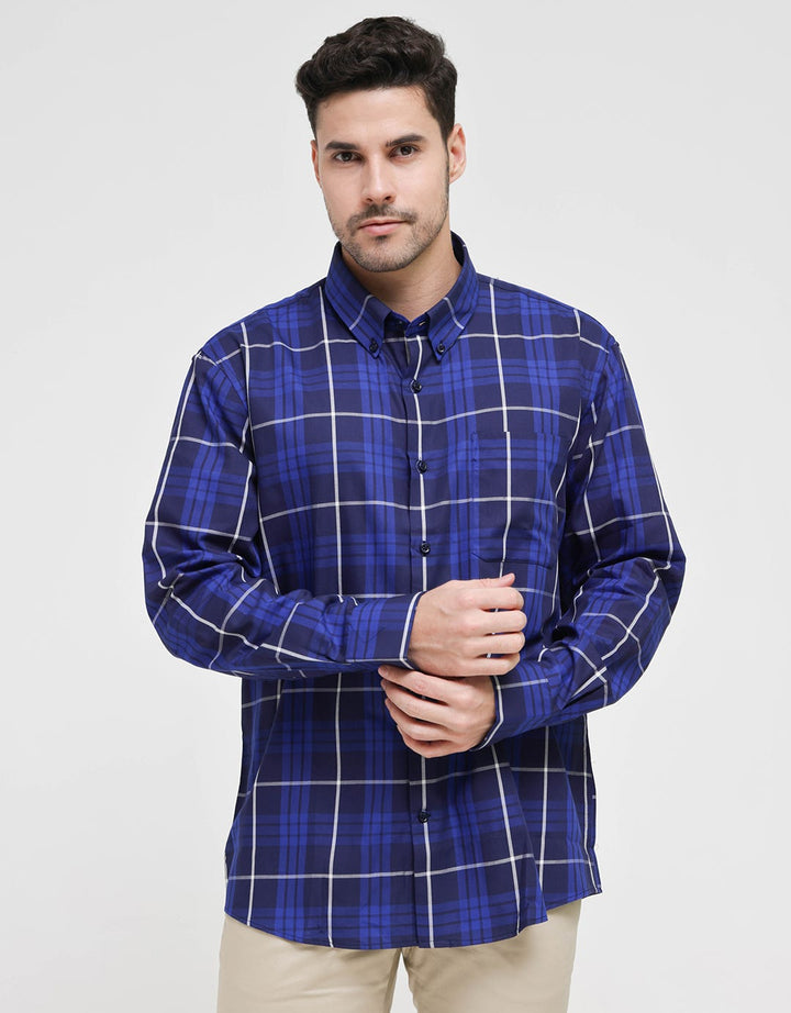 Stanley Adams Long Sleeve Shirt Slim Medium Check