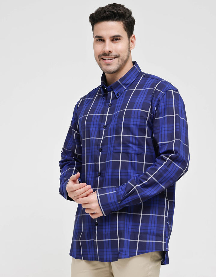 Stanley Adams Long Sleeve Shirt Slim Medium Check