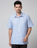 Stanley Adams Short Sleeve Shirt Regular Texture Check Dot