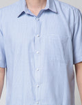 Stanley Adams Short Sleeve Shirt Regular Texture Check Dot