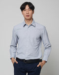 Stanley Adams Kemeja Slim Texture Stripe Pria