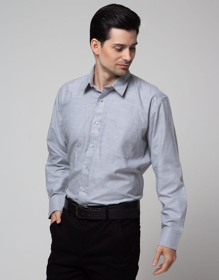 Stanley Adams Long Sleeve Shirt Regular Chambry Slub
