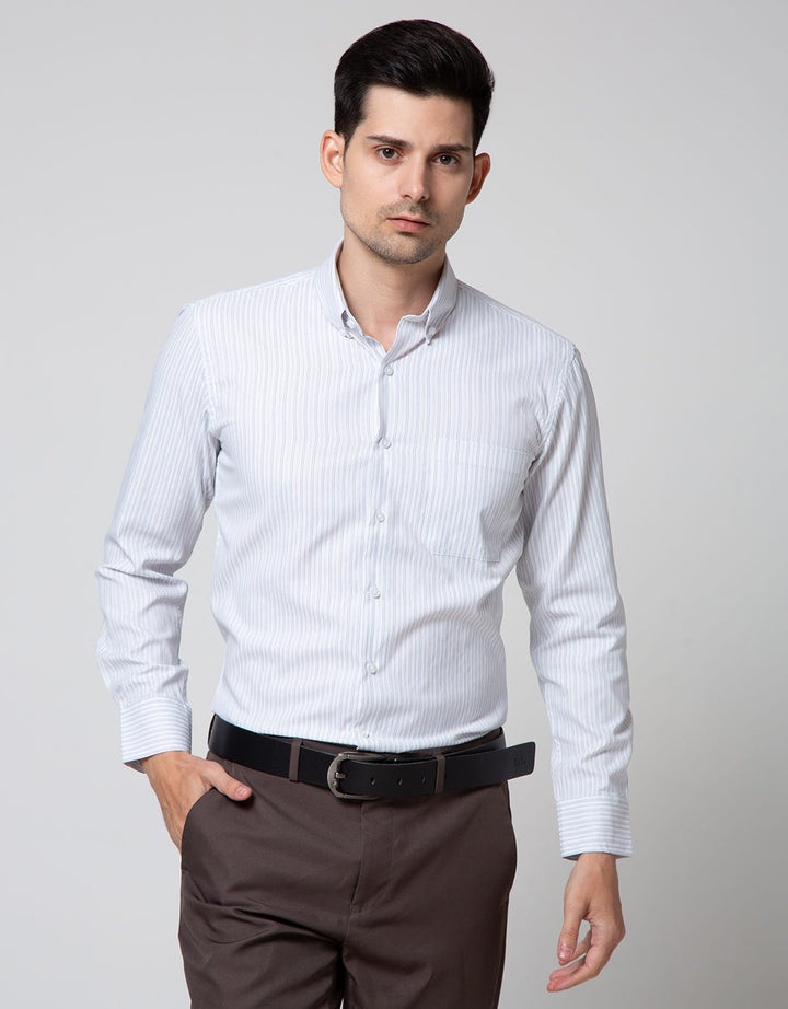 Stanley Adams Pin Stripe Kemeja Slim Pria