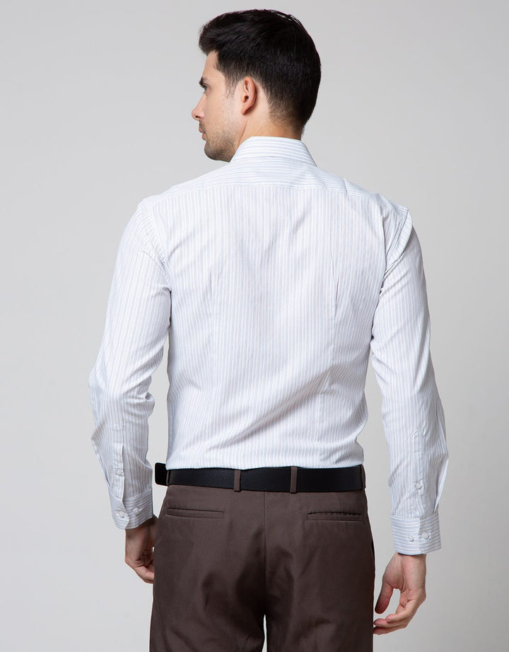 Stanley Adams Pin Stripe Kemeja Slim Pria