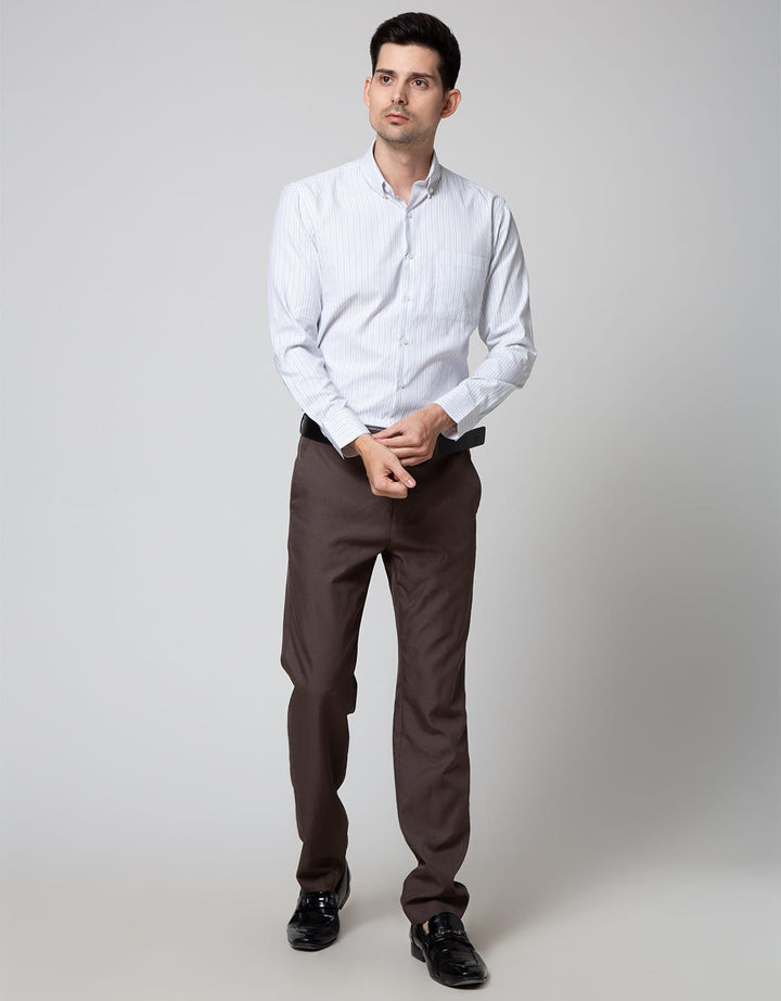 Stanley Adams Pin Stripe Kemeja Slim Pria