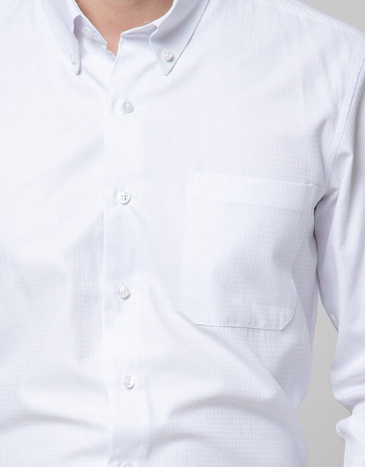 Stanley Adams Long Sleeve Shirt Slim Texture Dobby