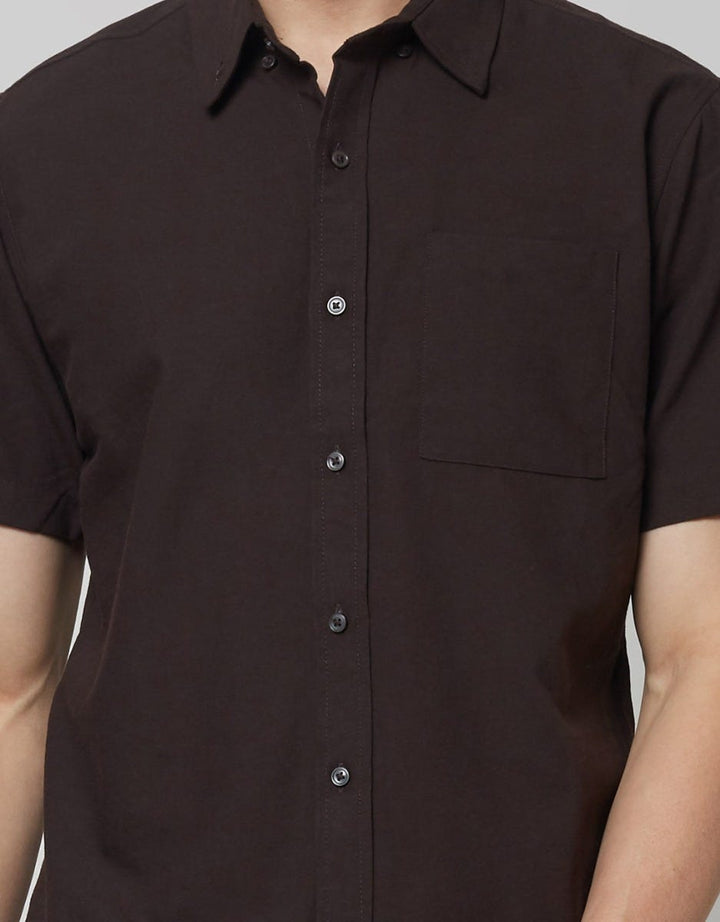 Larusso Men's Short Basic Oxford Shirt