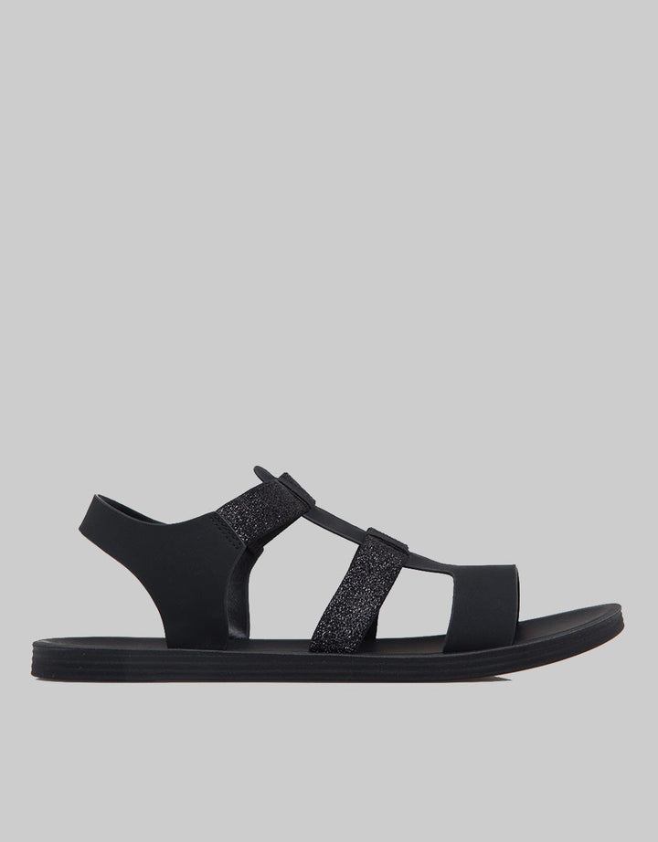 Nevada Noir Gladiator Slingback Sandal Wanita