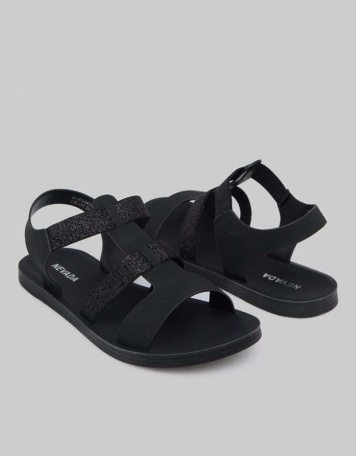 Nevada Noir Gladiator Slingback Sandal Wanita