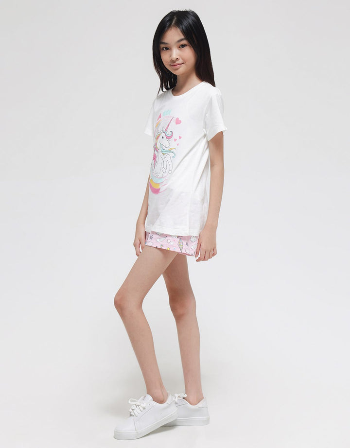 Aero Short Pants Bottom Full Print Unicorn Ice Cream