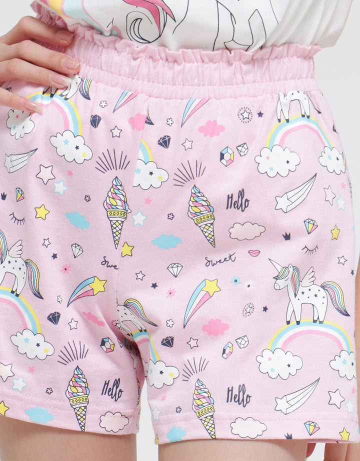 Aero Short Pants Bottom Full Print Unicorn Ice Cream
