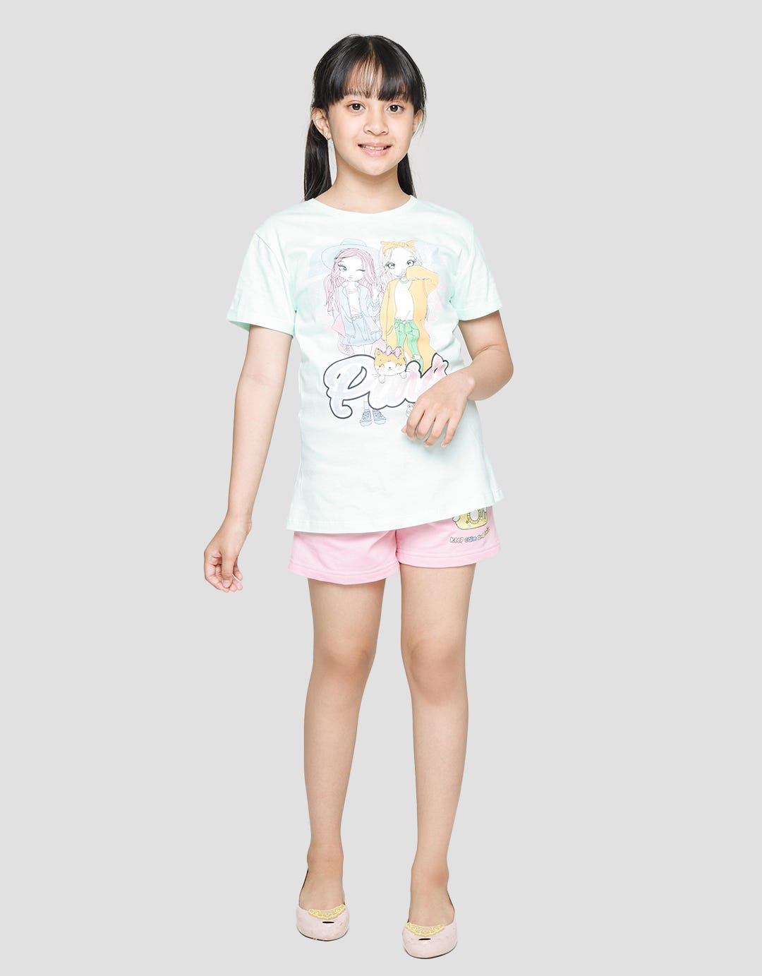 Aero Short Pants Terry Waist Paperbag Cat