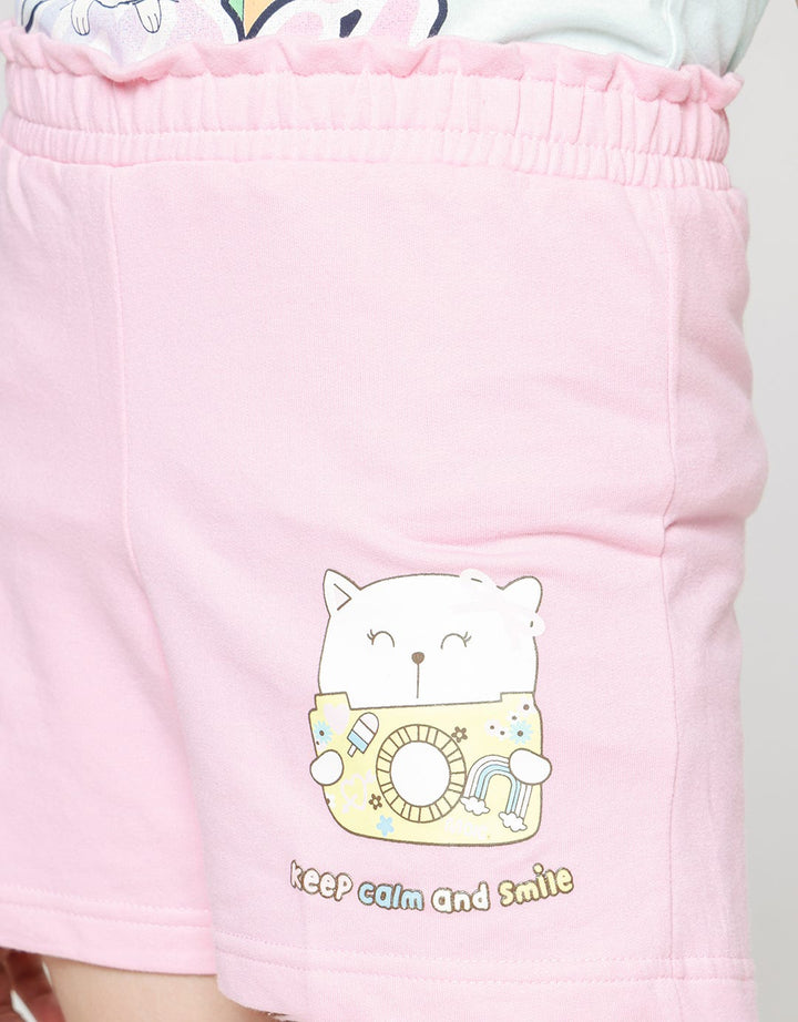 Aero Short Pants Terry Waist Paperbag Cat
