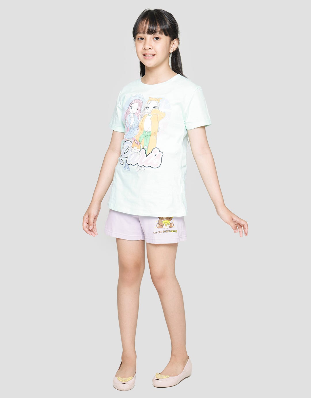 Aero Short Pants Terry Waist Paperbag Bear