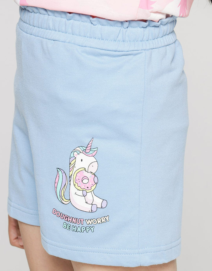 Aero Short Pants Terry Waist Paperbag Unicorn