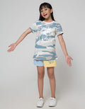 Aero Print Camo Kick Kaos Anak Perempuan