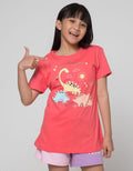Aero Dino Family Kaos Anak Perempuan