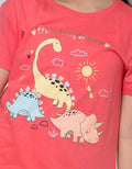 Aero Dino Family Kaos Anak Perempuan