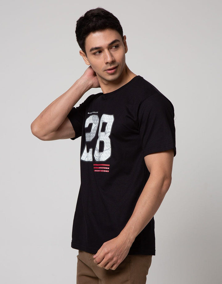 Disney Short Sleeve T-Shirt Wording With Silhouette Mickey
