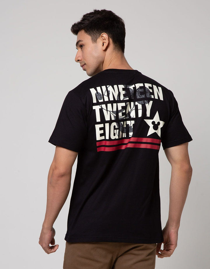 Disney Short Sleeve T-Shirt Wording With Silhouette Mickey