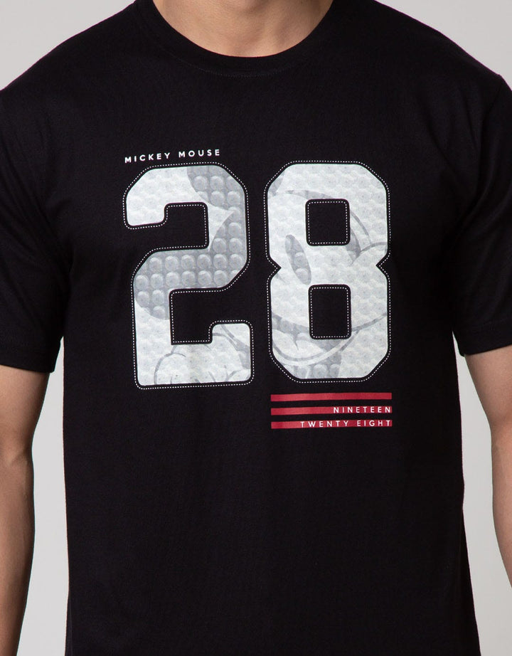 Disney Short Sleeve T-Shirt Wording With Silhouette Mickey