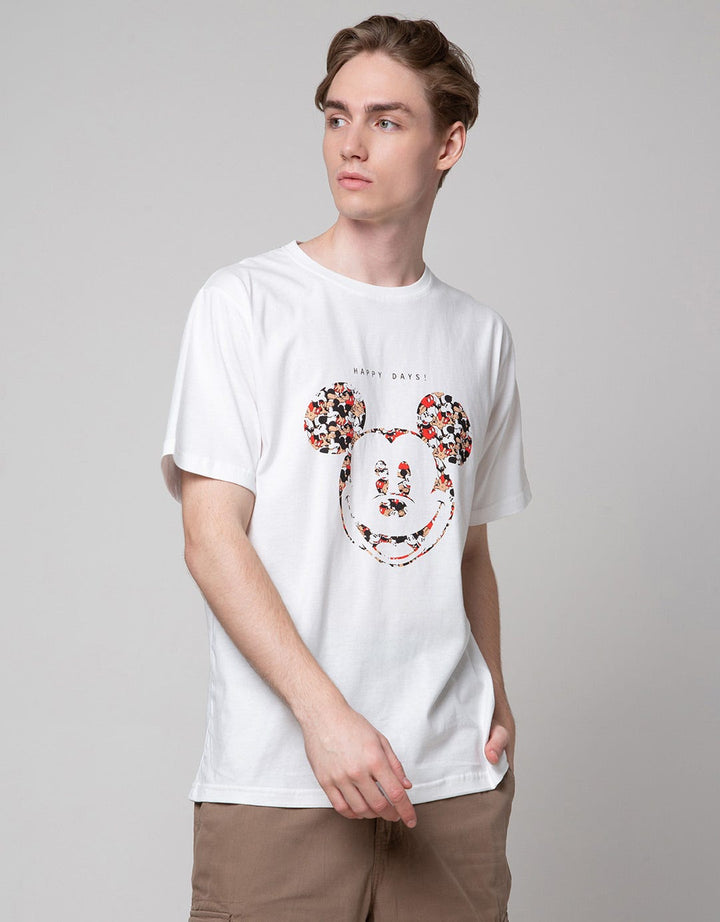 Disney Short Sleeve T-Shirt Print Mickey Face Front
