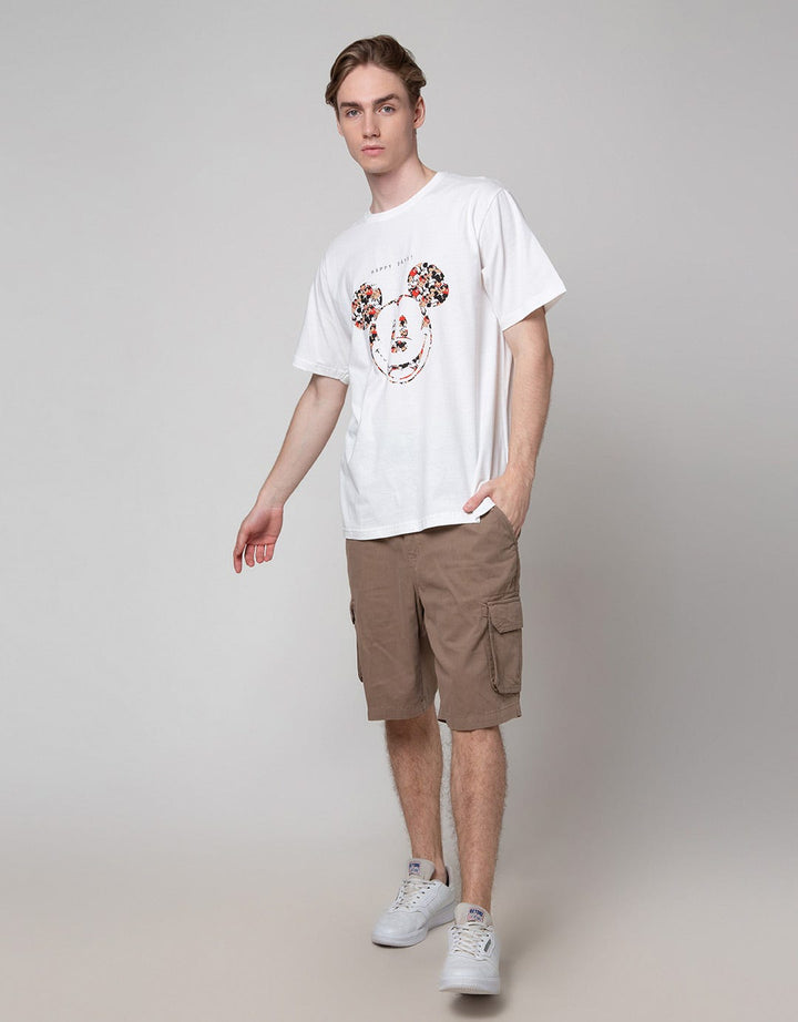 Disney Short Sleeve T-Shirt Print Mickey Face Front