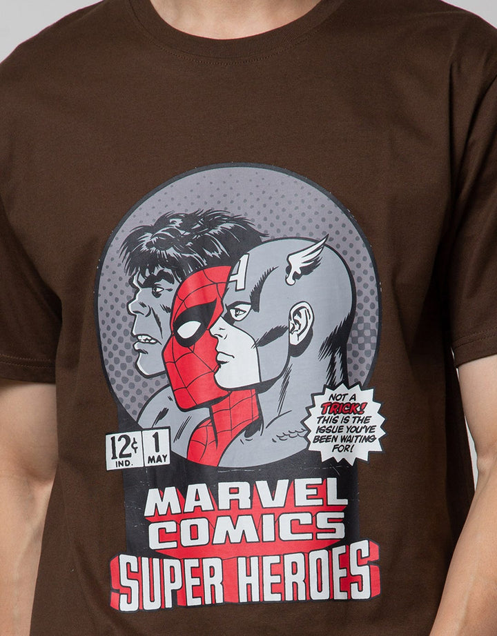 Marvel Short Sleeve T-Shirt Avengers Heroes Comics