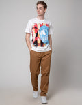 Marvel Captain America Print Kaos Pria