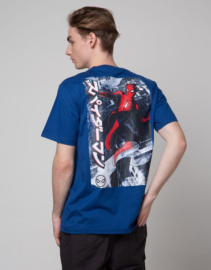 Marvel Short Sleeve T-Shirt Spiderman Front Print And Backprint