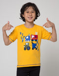 Little M Short Sleeve T-Shirt Firetruck Beep Aplikasi