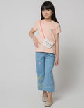 Little M Denim Long Pants Kulot Print Unicorn