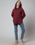 Nevada Long Sleeve Shirt Regular Check Rayon Twill