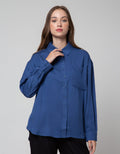 Nevada Woven Top Reg Rayon Twill Kemeja Lengan Panjang Wanita