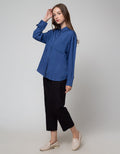Nevada Woven Top Reg Rayon Twill Kemeja Lengan Panjang Wanita