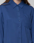 Nevada Woven Top Reg Rayon Twill Kemeja Lengan Panjang Wanita