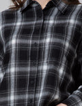 Nevada Long Sleeve Shirt Regular Check Rayon Twill