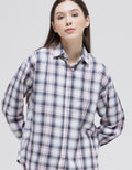 Nevada Long Sleeve Shirt Woven Top Check Rayon
