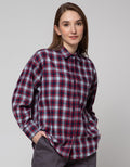 Nevada Check Rayon Kemeja Wanita