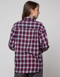 Nevada Check Rayon Kemeja Wanita