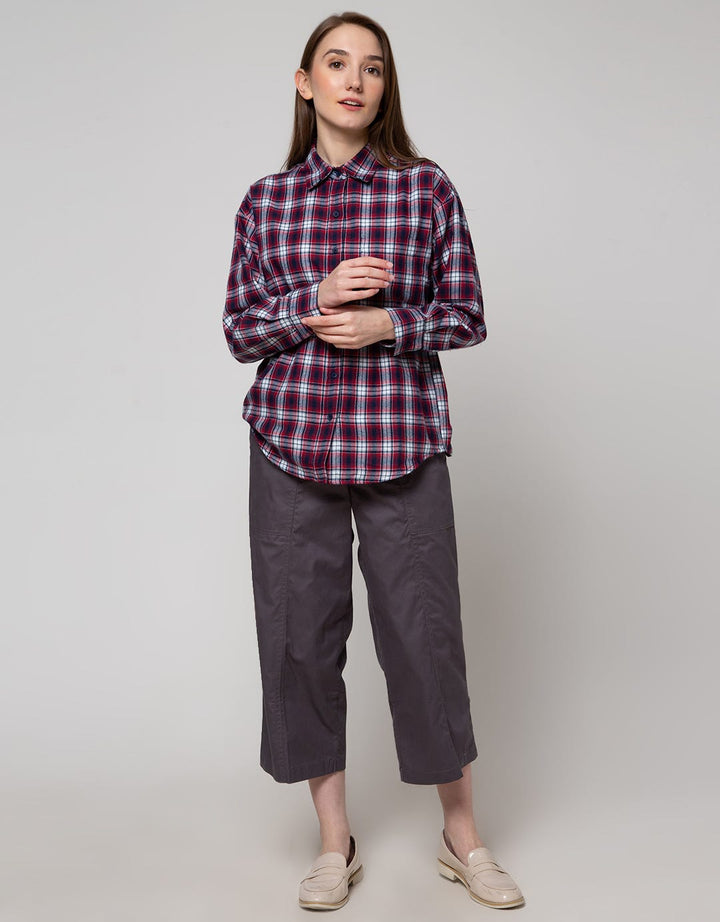 Nevada Check Rayon Kemeja Wanita